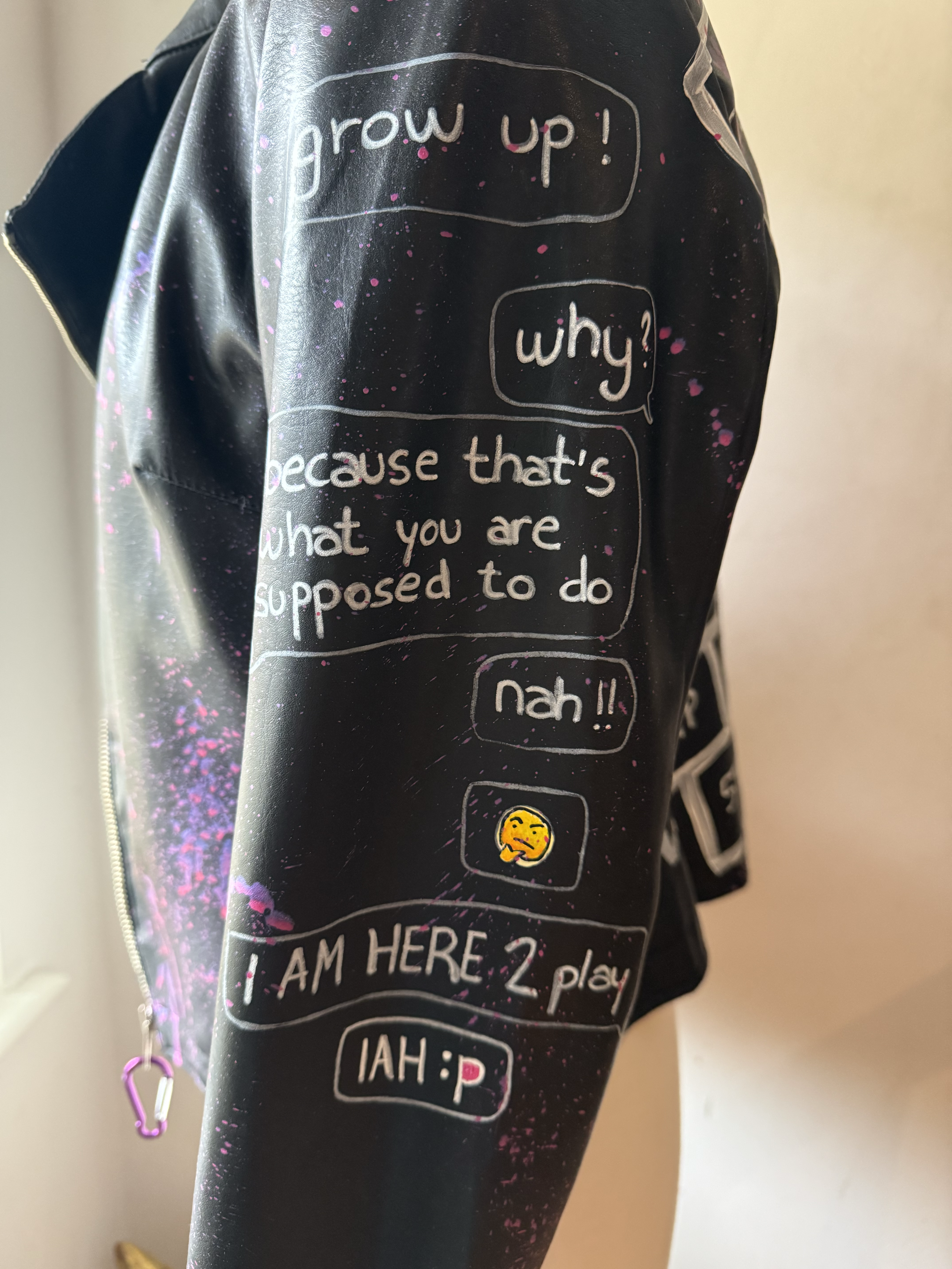 BRING THE PLAY II VEGAN LEATHJER JACKET