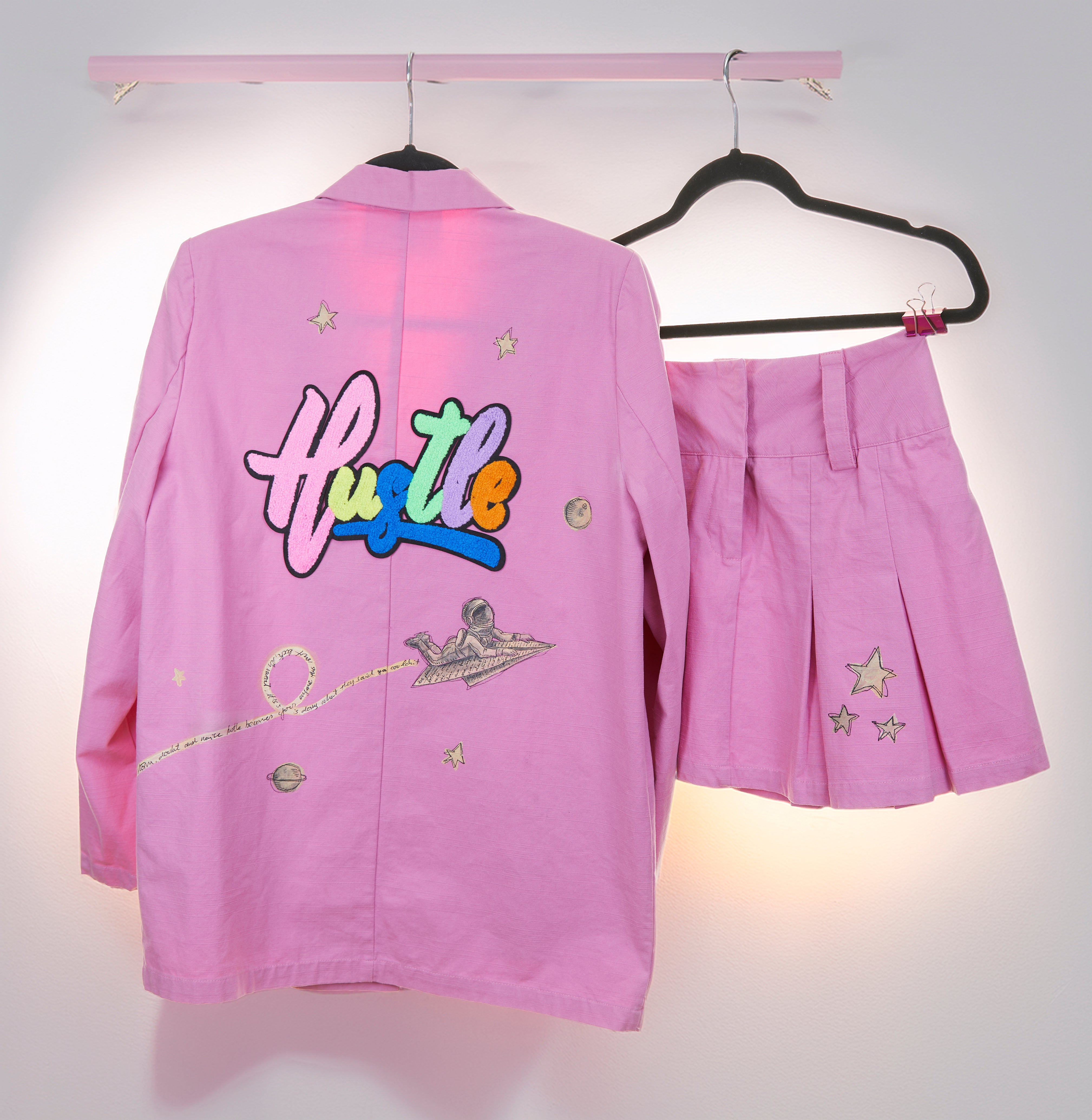 HUSTLE BLAZER & SKIRT SET