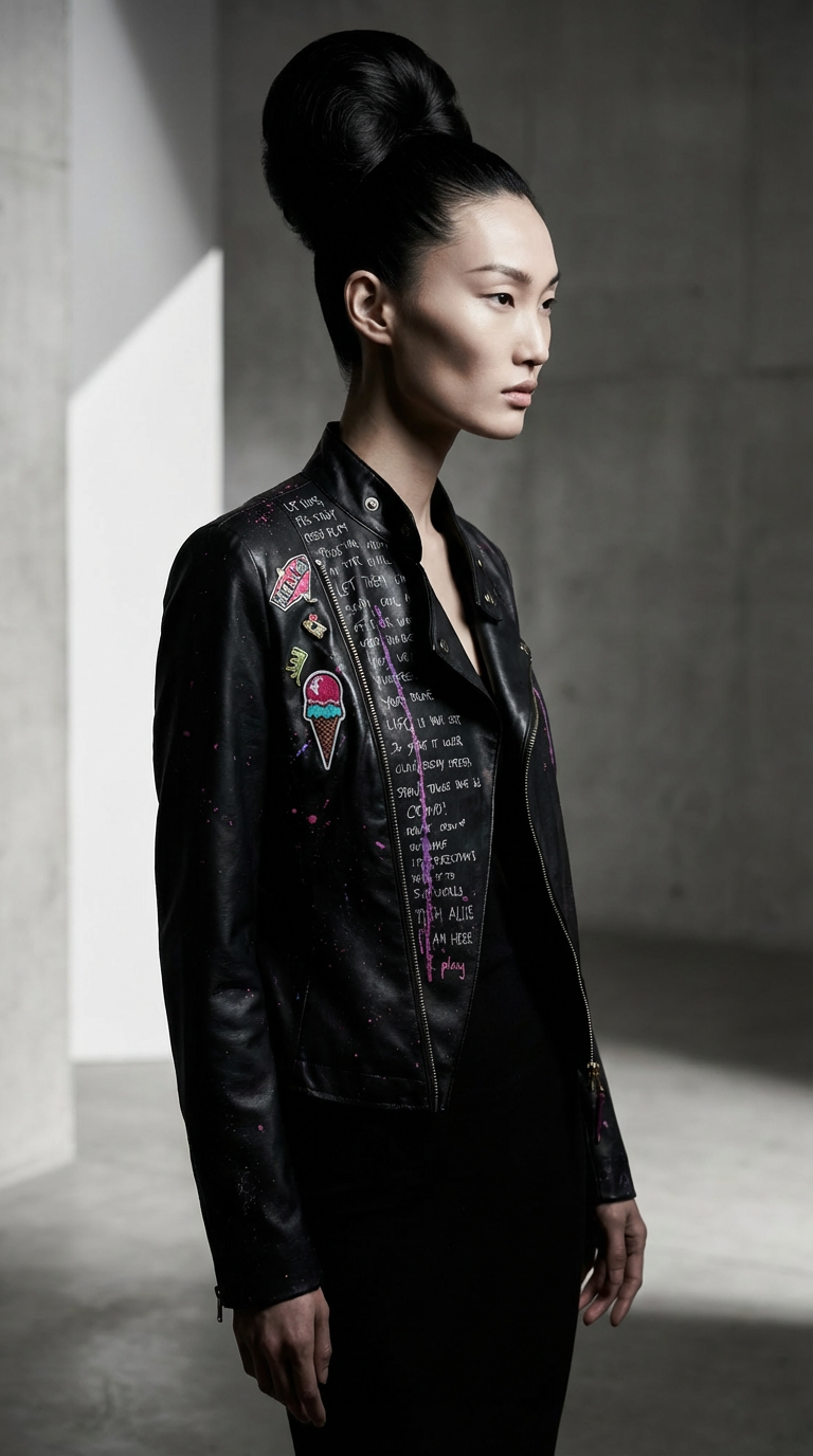 BRING THE PLAY II VEGAN LEATHJER JACKET