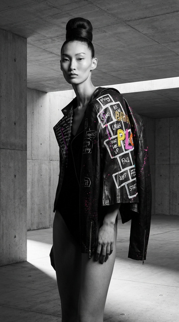 BRING THE PLAY II VEGAN LEATHJER JACKET