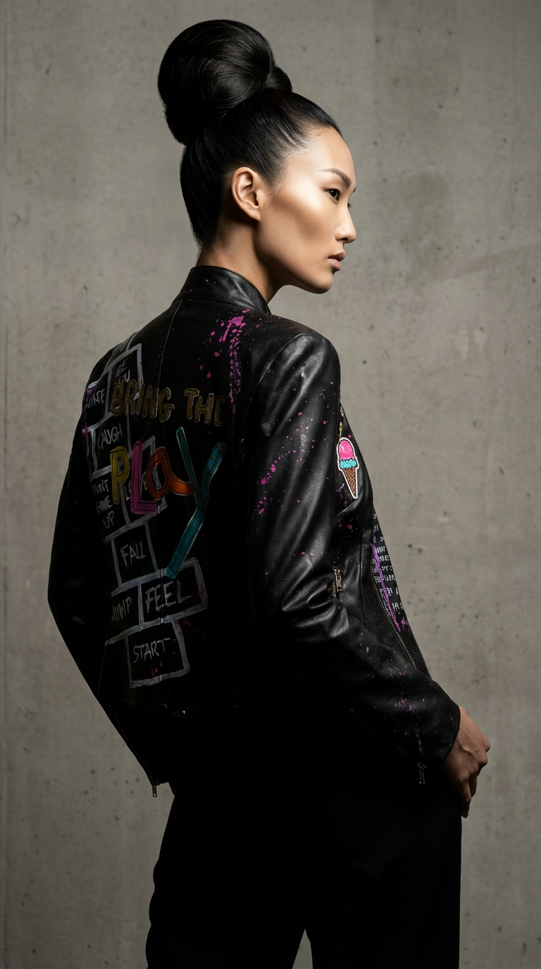 BRING THE PLAY II VEGAN LEATHJER JACKET