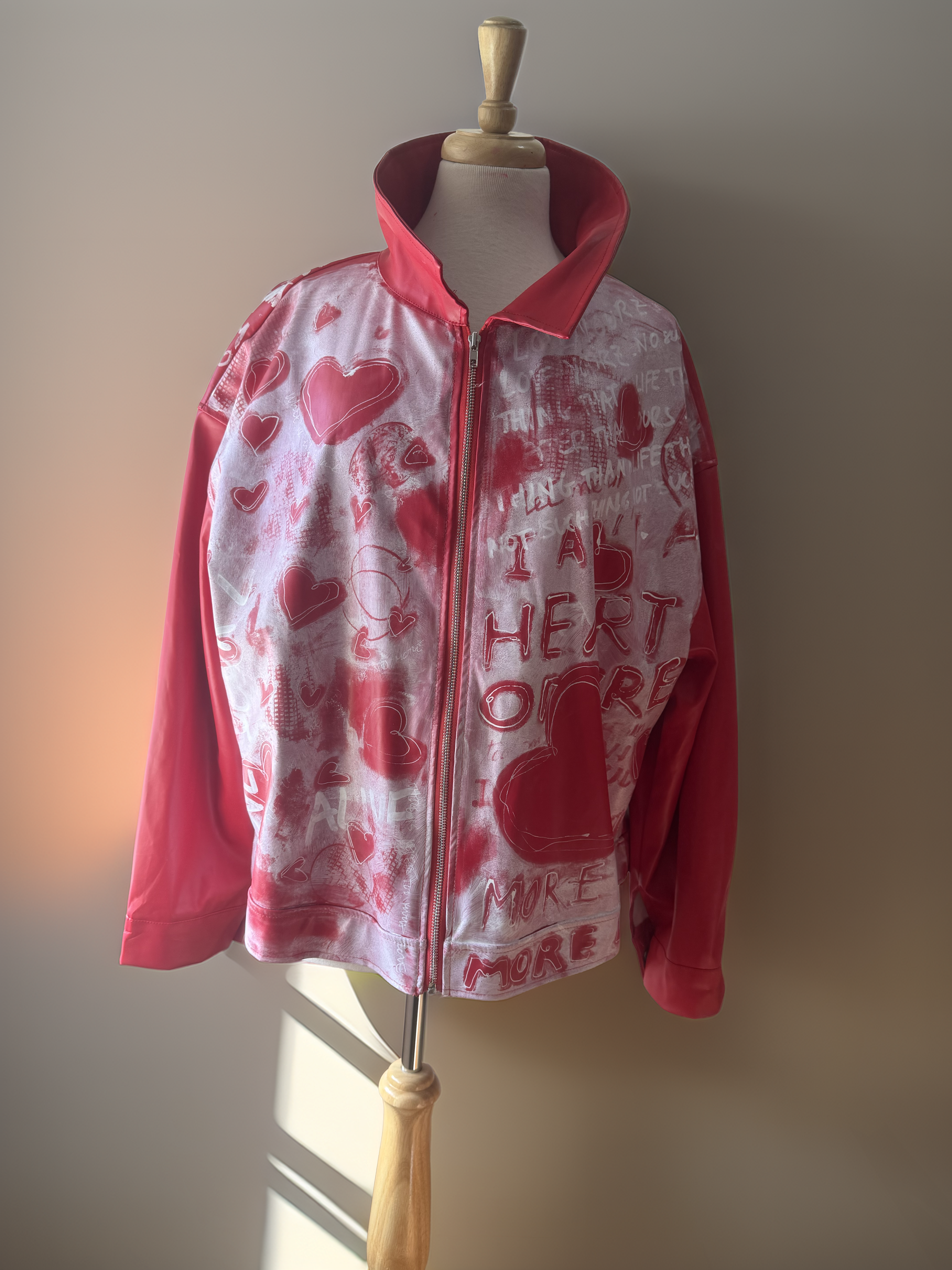 Red Love More  Zip Jacket
