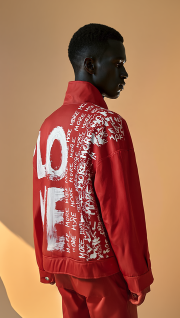 Red Love More  Zip Jacket