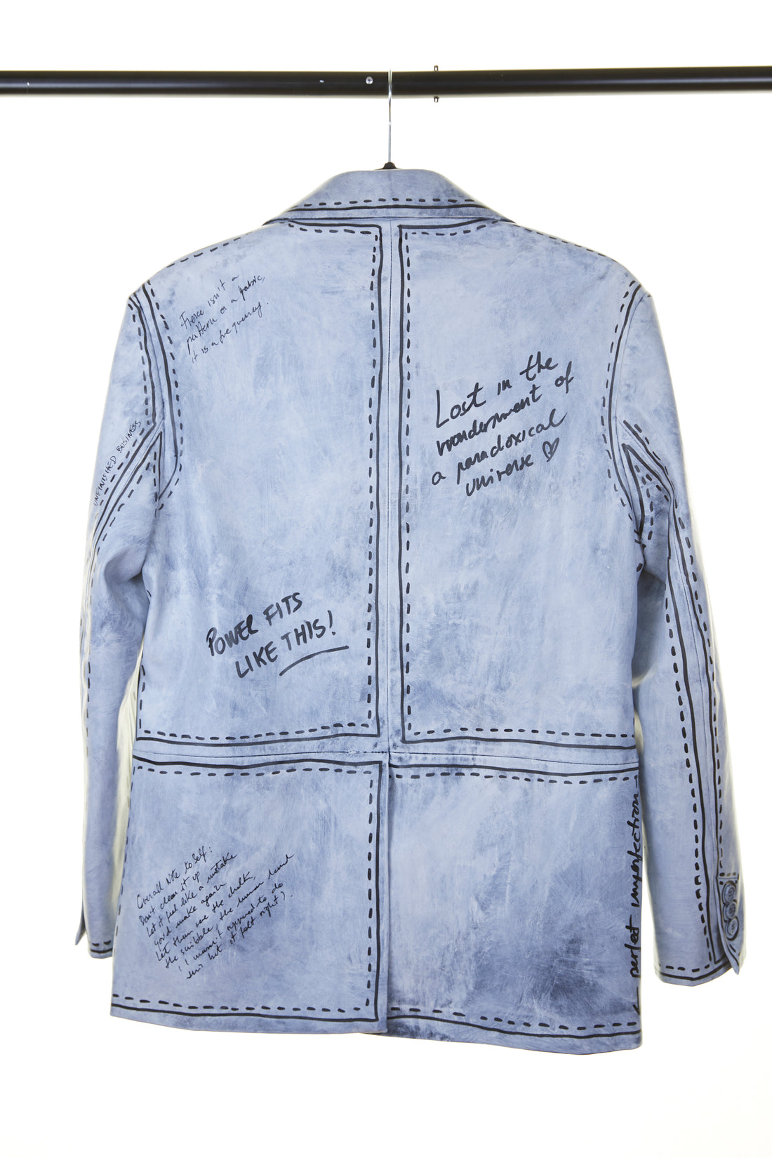 PATTERN VEGAN LEATHER TAILORED JACKET