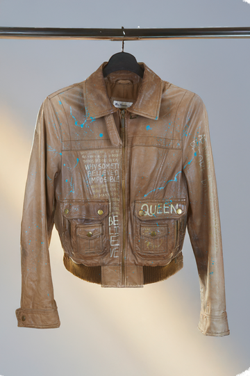 QUEEN BEE BEN SHERMAN VINTAGE LEATJHER JACKET