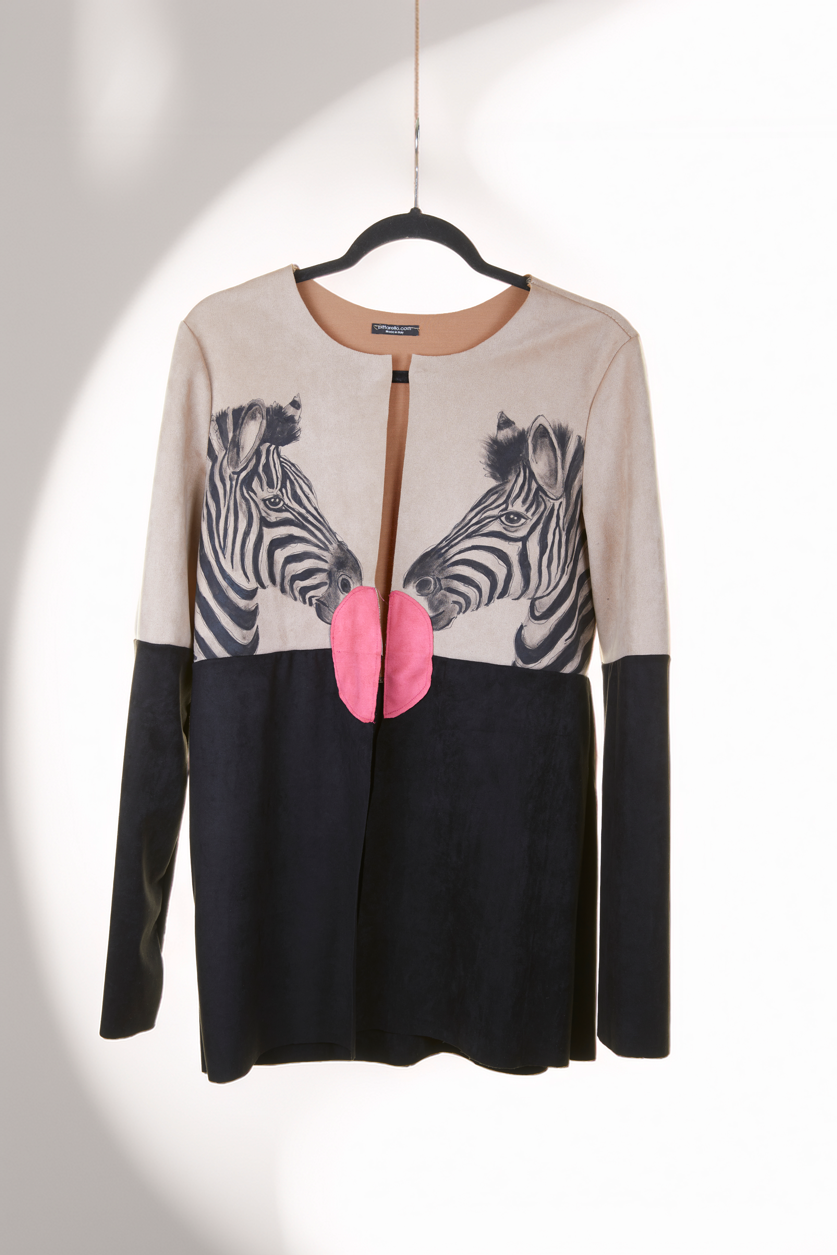 ZEBRA LOVE STATEMENT SUEDE JACKET