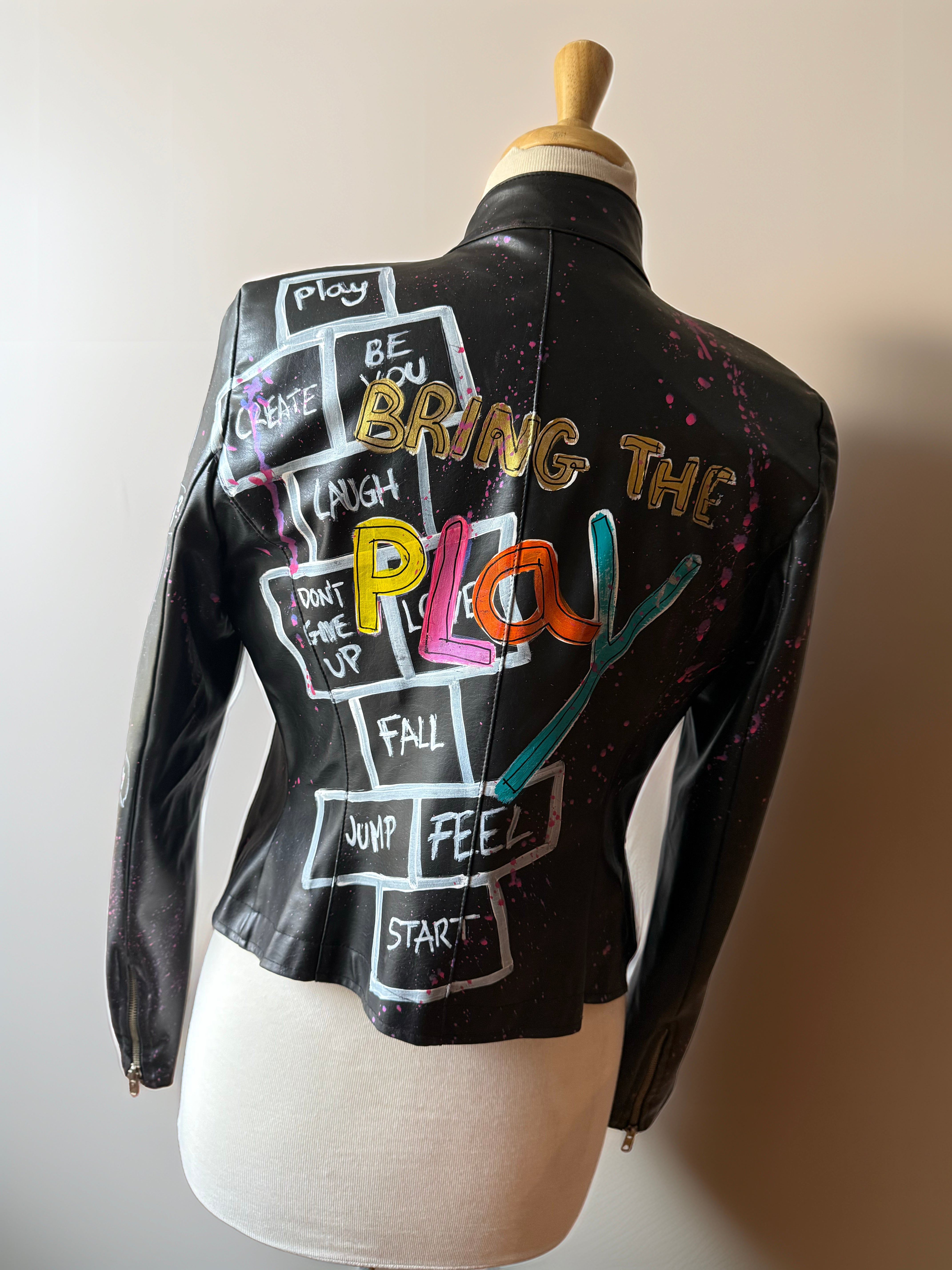 BRING THE PLAY II VEGAN LEATHJER JACKET