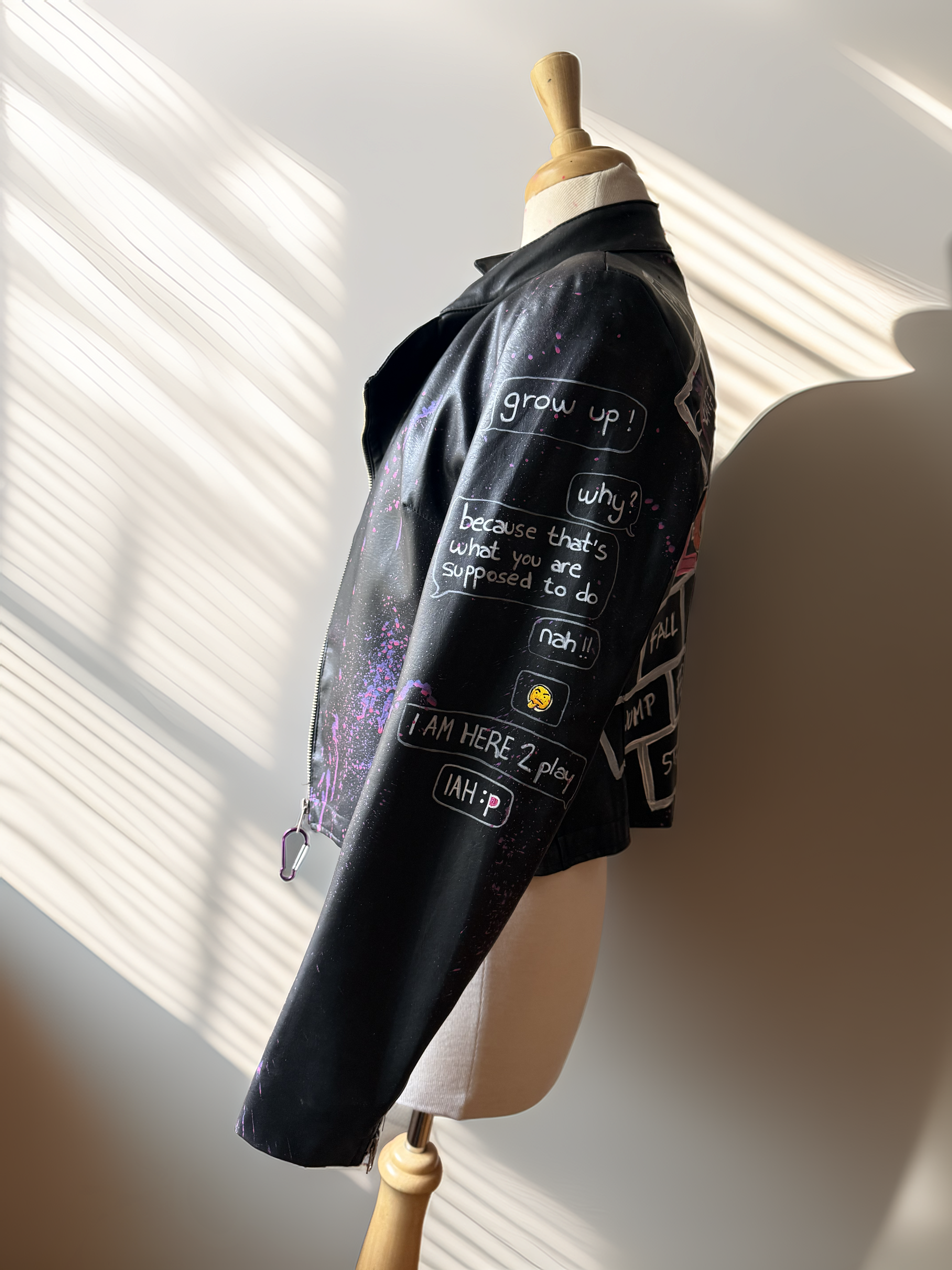 BRING THE PLAY II VEGAN LEATHJER JACKET